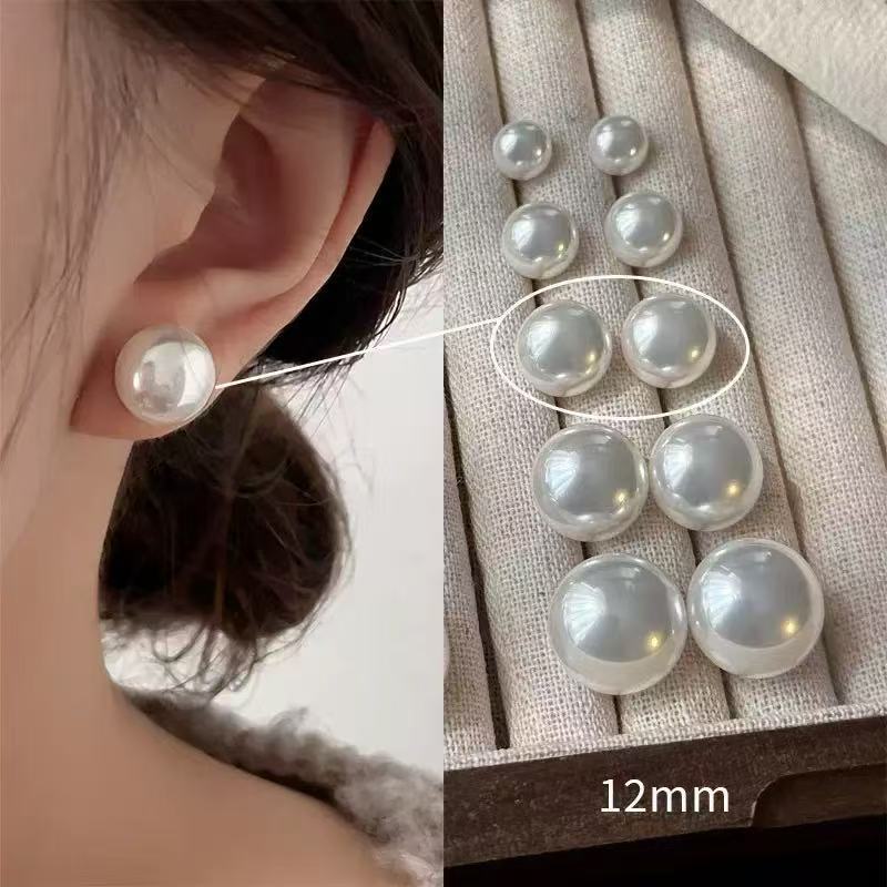 Pearl Cherry White Female Korean Sweet Popular High-grade Light Luxury Stud Earrings