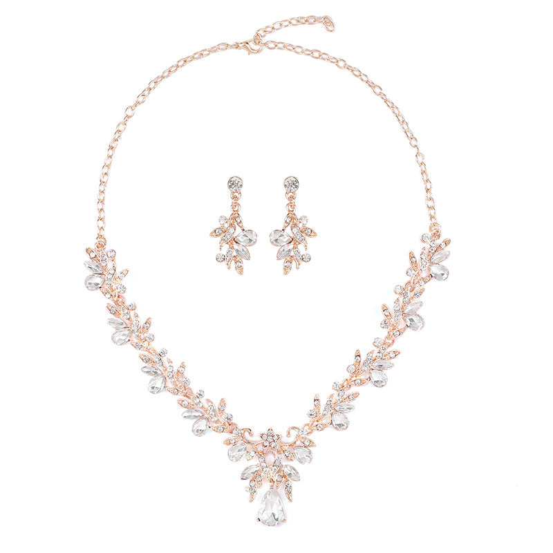 High-grade Crystal Diamond Wedding Dress Banquet Necklaces