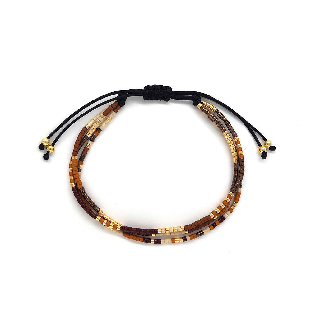 Interest Light Luxury Simple Bead Hand-woven Bracelets