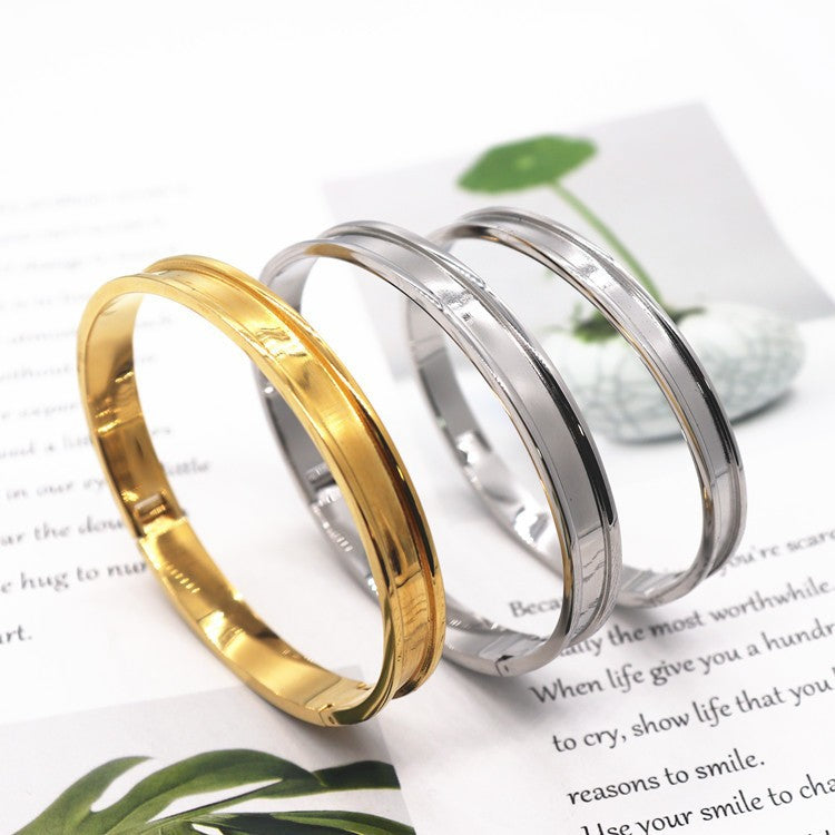 Stainless Steel Groove Veneer Setting Unpacking Old Bracelets