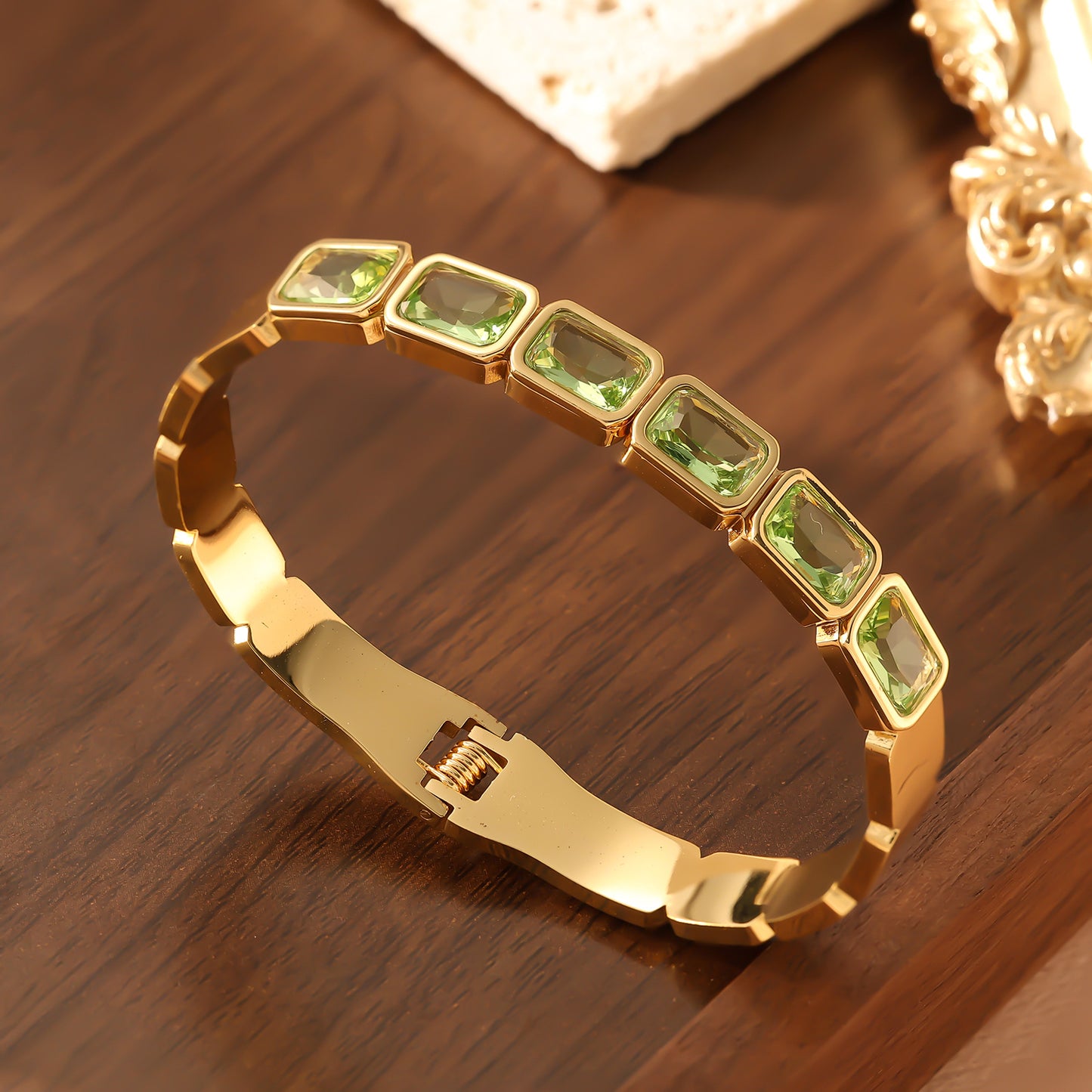 Steel Square Colored Design Trendy Cool Bracelet