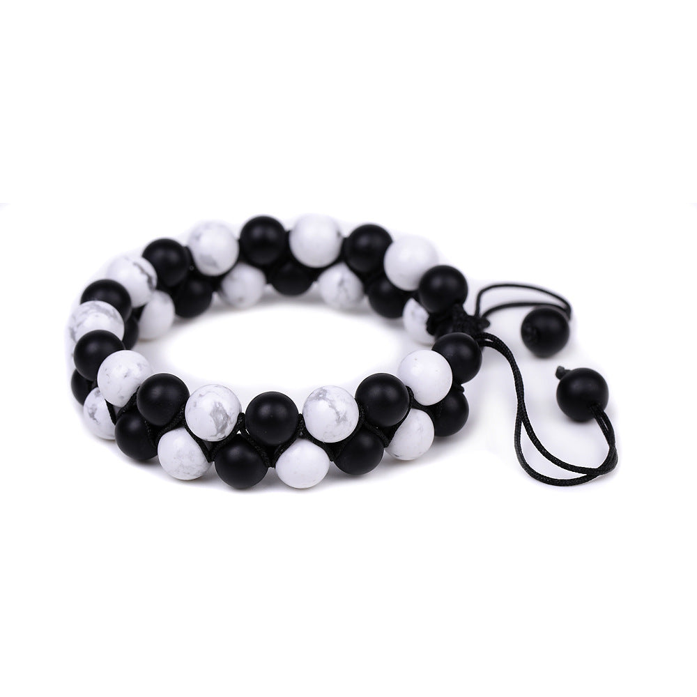 Women's & Men's Volcanic Rock Stone Woven Brace Lace Bracelets