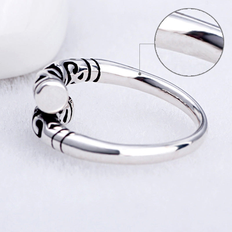 Women's & Men's Sier Plated Index Finger Open Of Ring