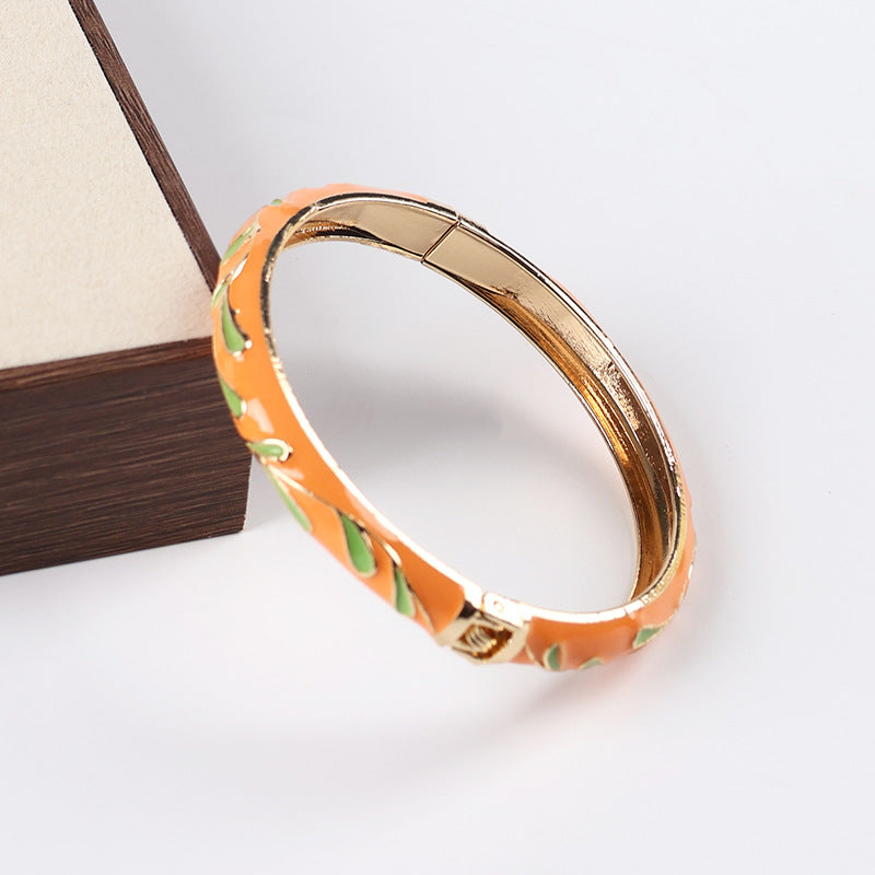 Court Cloisonne Enamel Boutique Light Luxury High-grade Design Bracelet