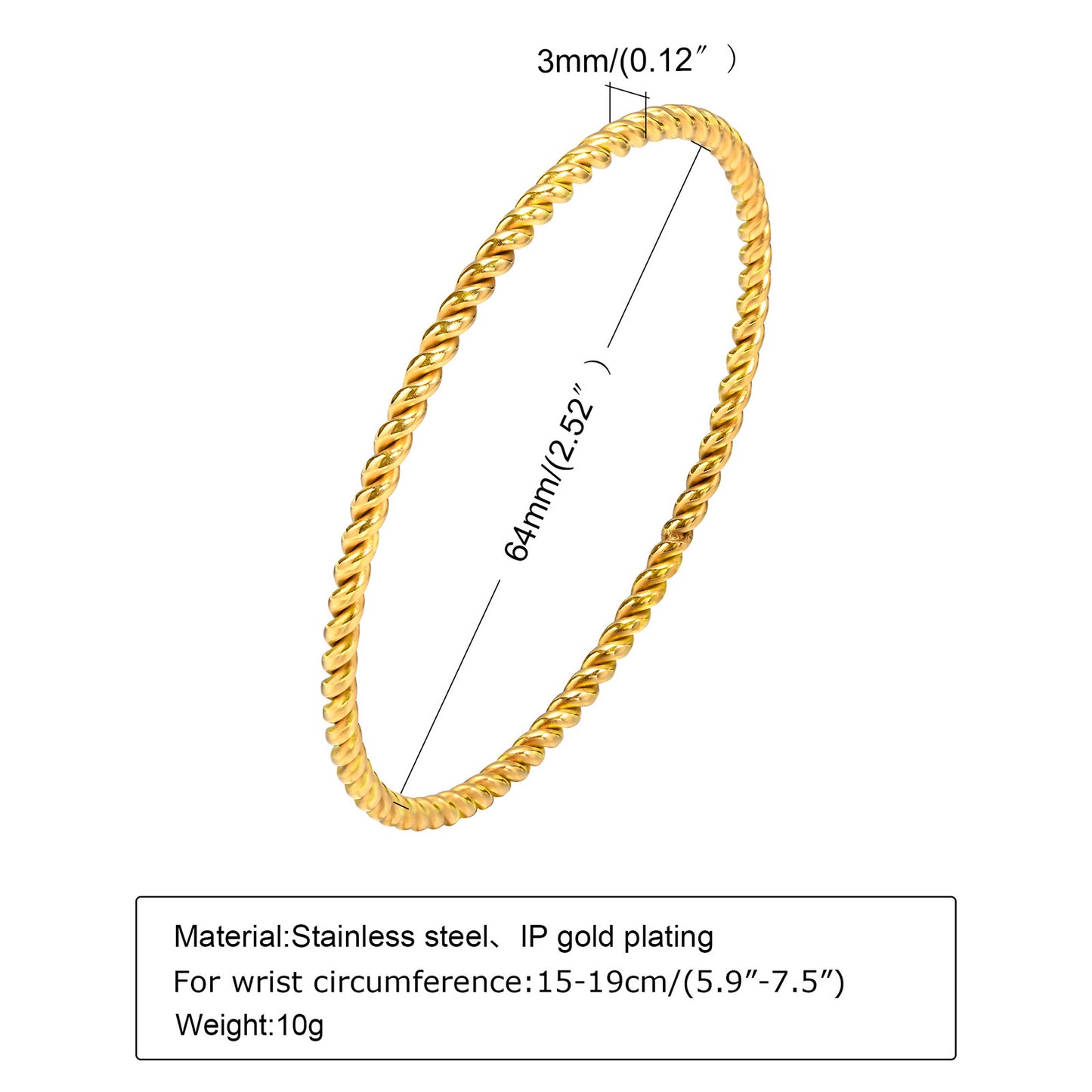 Titanium Steel Twist Open-end Stainless Mobius Fashion Ladies Bracelets