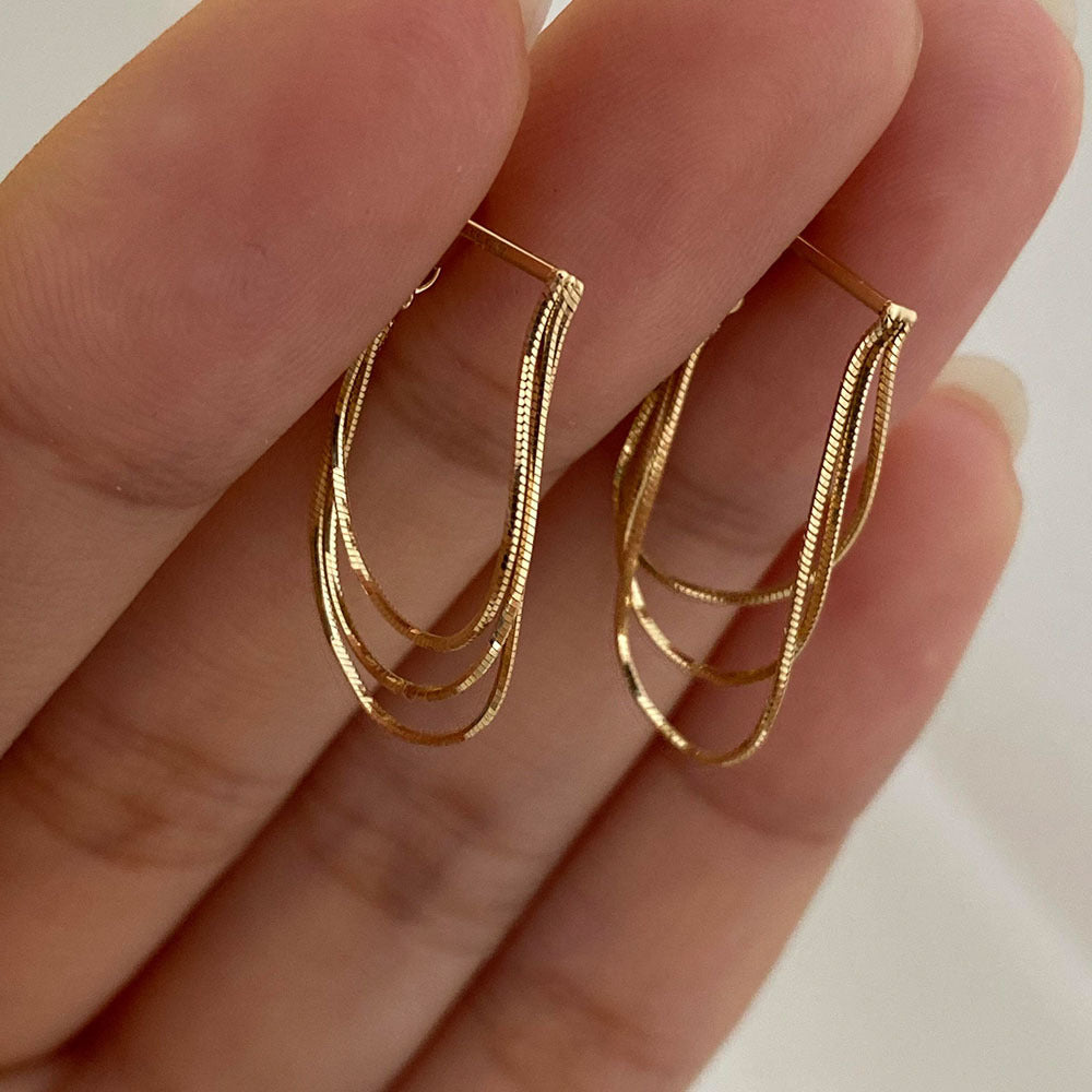 Women's Needle Multiple Ways To Wear Metal Tassel French Entry Lux Earrings