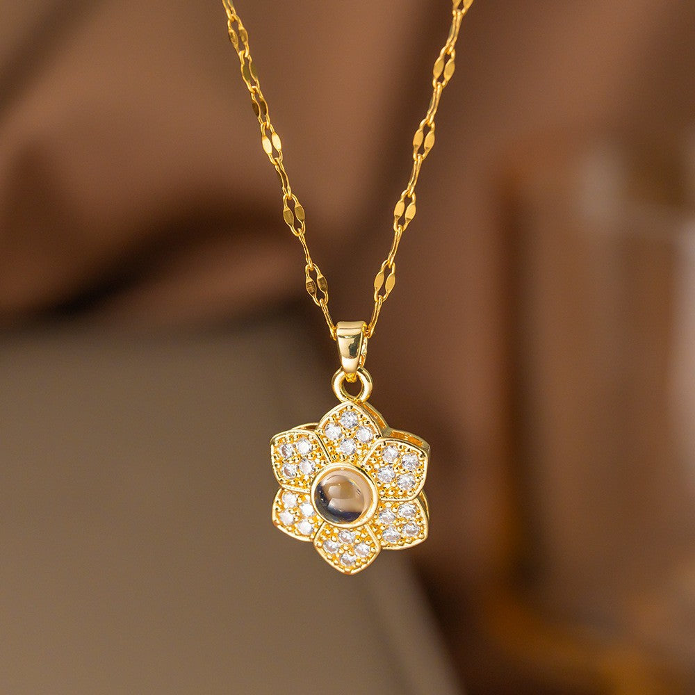 Languages Say Love You Female Light Luxury Minority Design Pure Necklaces