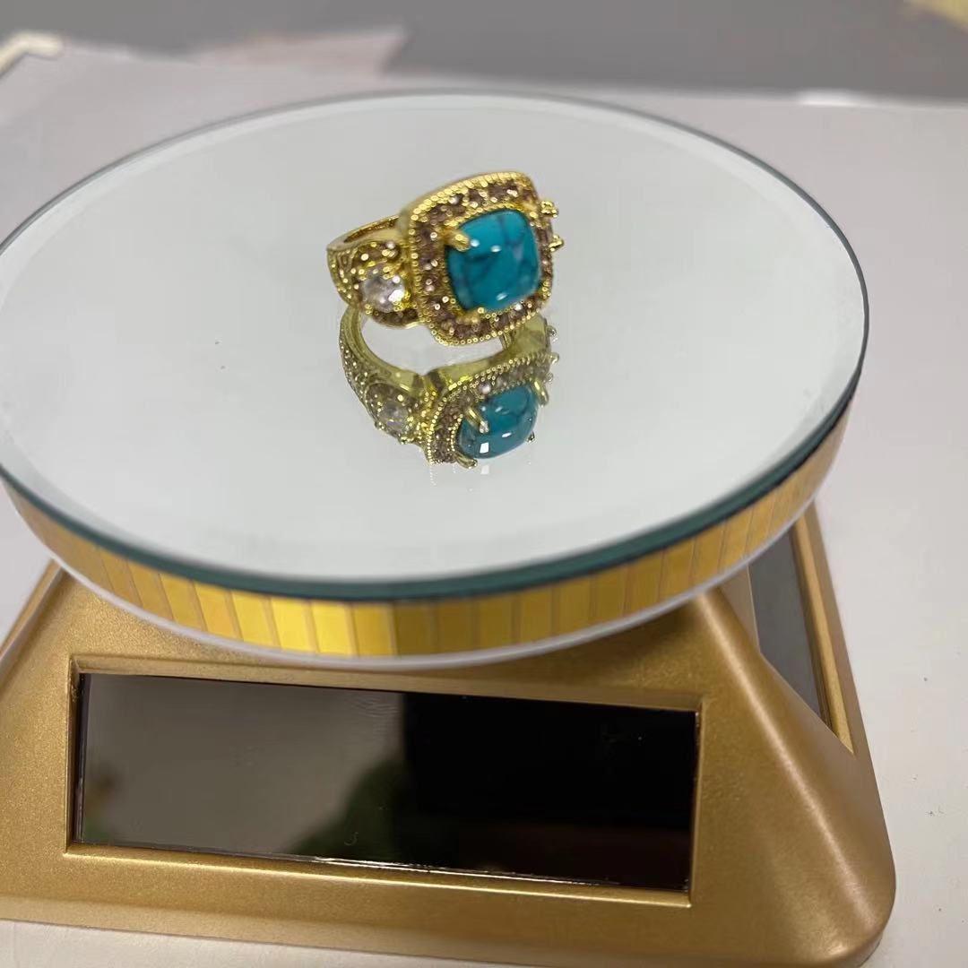 Bagues de fiançailles de mariage turquoise pour femmes, hommes et vintage