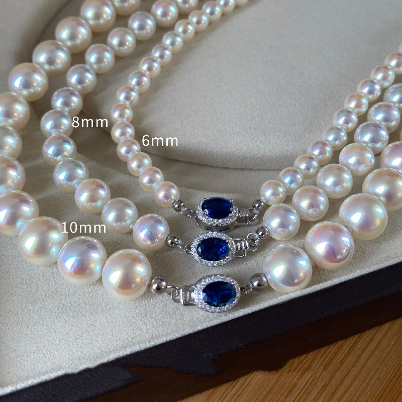 Aurora Mirror Pearl Artificial Pink Sky Necklace