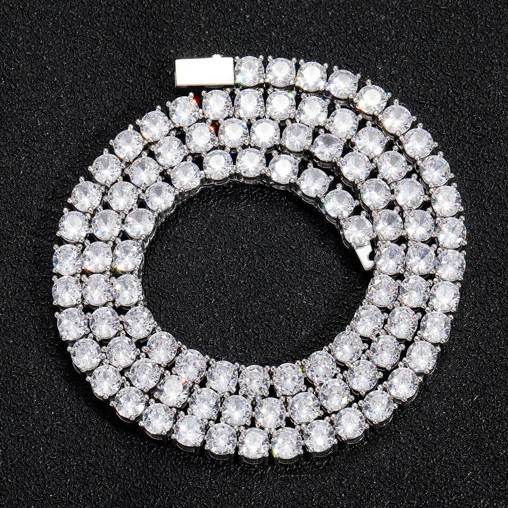 Width Spring Fastener Tennis Chain Micro Necklaces