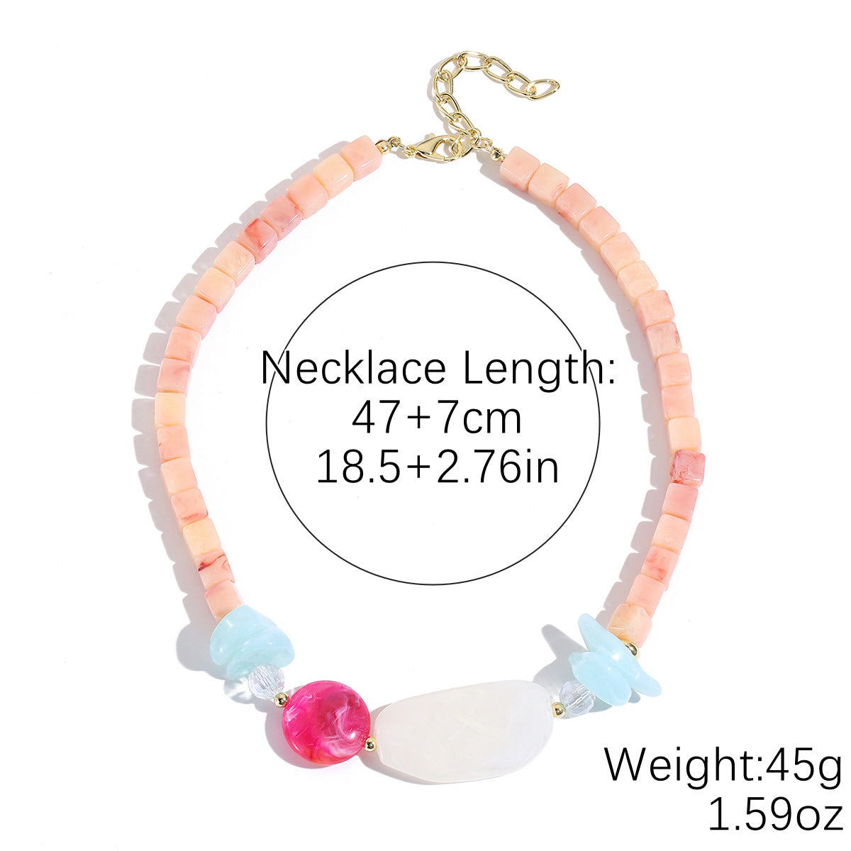 Acrylic Bead Bohemian Crystal Niche High-grade Necklace
