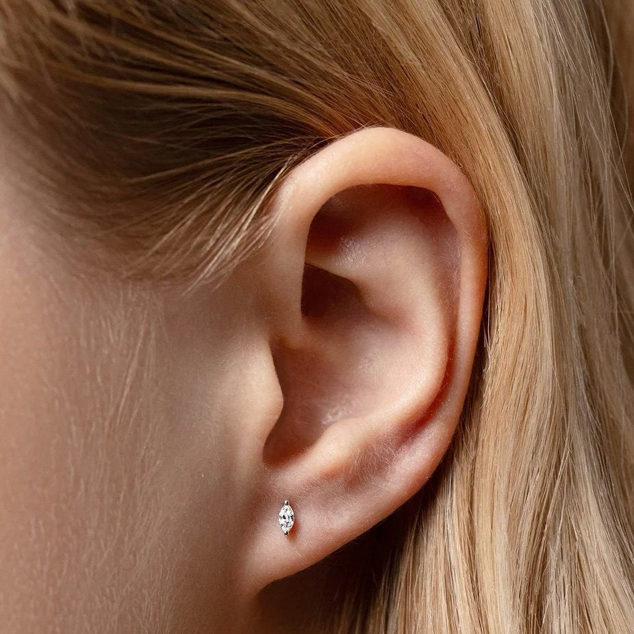 Sterling Sier Gold Plated Zircon Mini Ear Bone Horse Rings