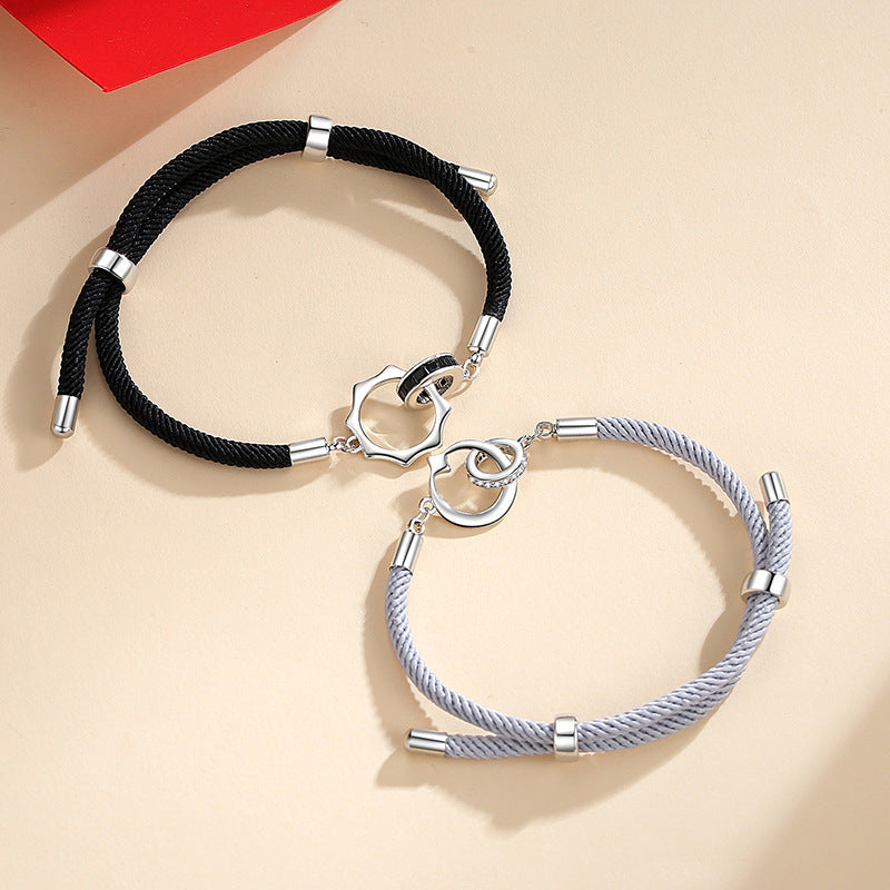 Women's & Men's & And Moon Double Couple One Pair Bracelets