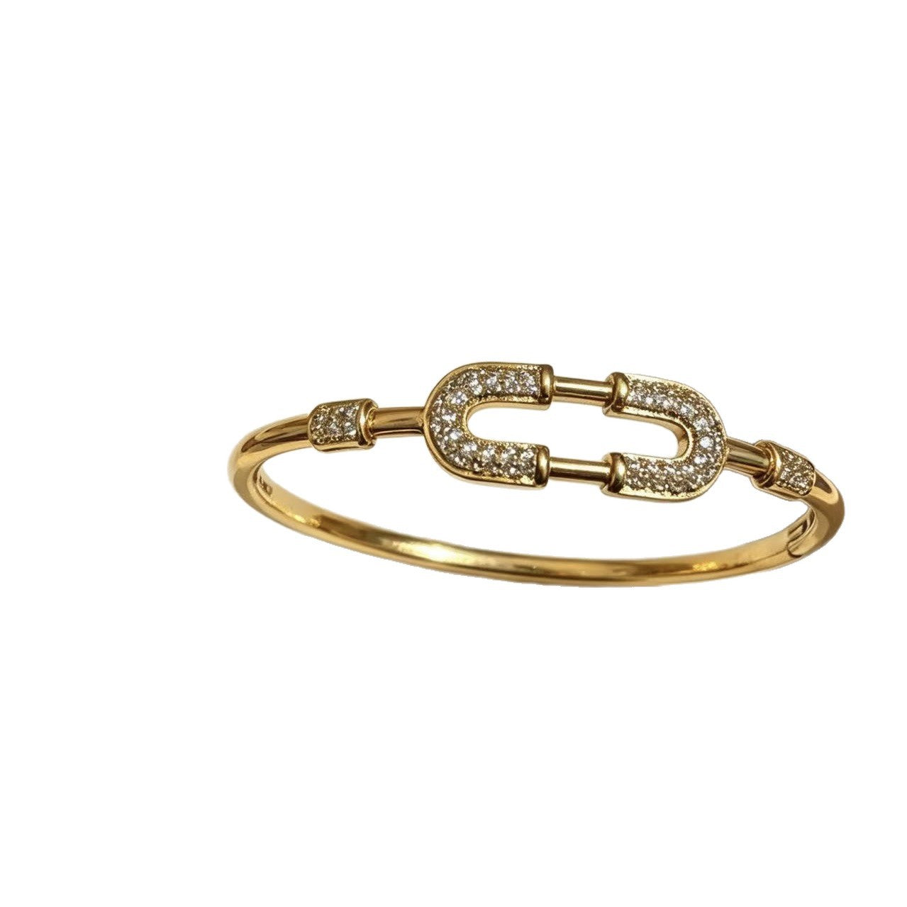 Women's Diamond White Gold Color Micro Inlaid Zircon Light Luxury Wild Bracelet