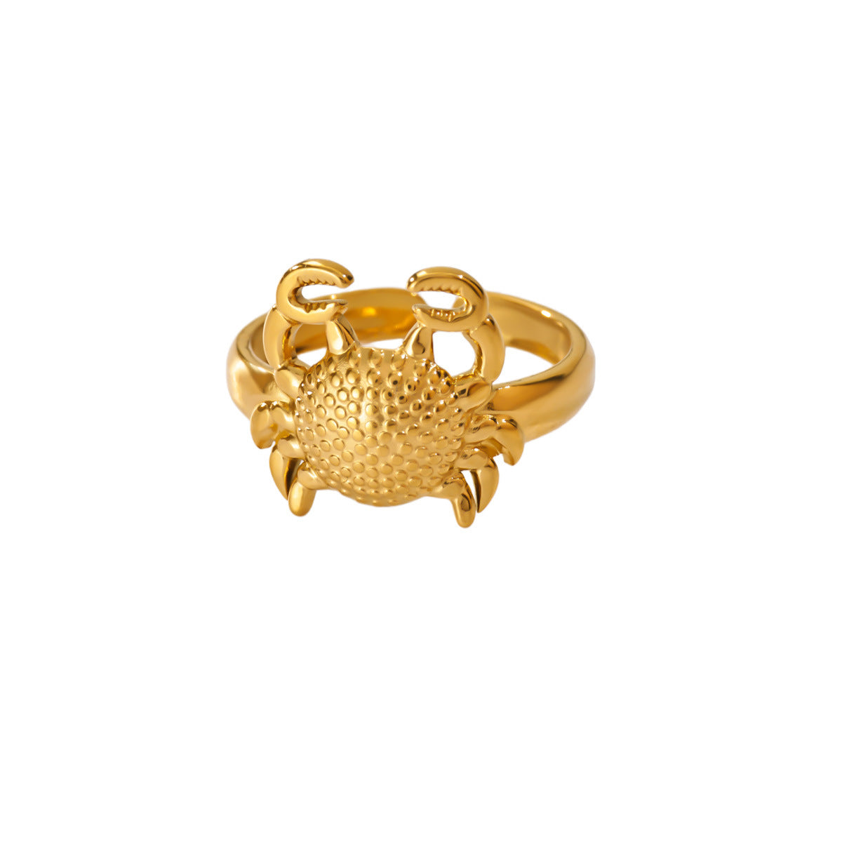 Women's Heart Geometric Stainless Steel Fashion Gold-plated Starfish Ring