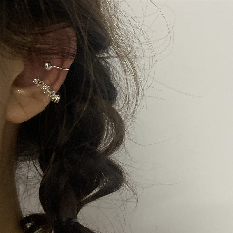 Pearl Zircon Tassel Long Clip-on Elegant Female High Earrings