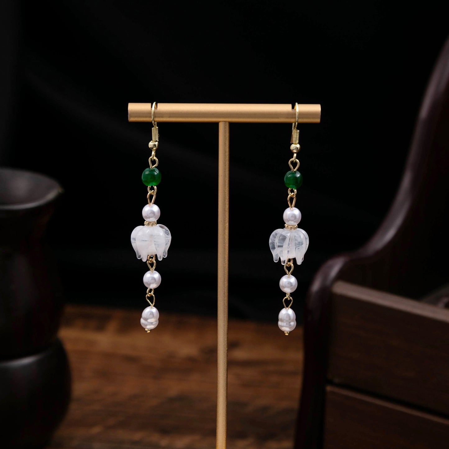 Selection Of Chinese Ancient Style Beaded Long Fringe National Hollow Earrings