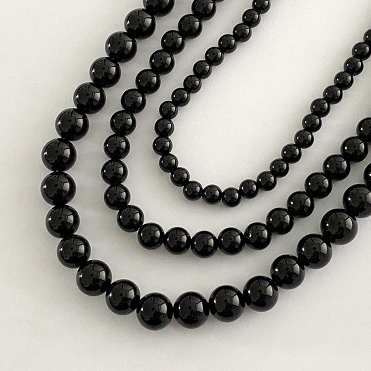 Women's Black Pearl For Design Simple Personality Necklaces