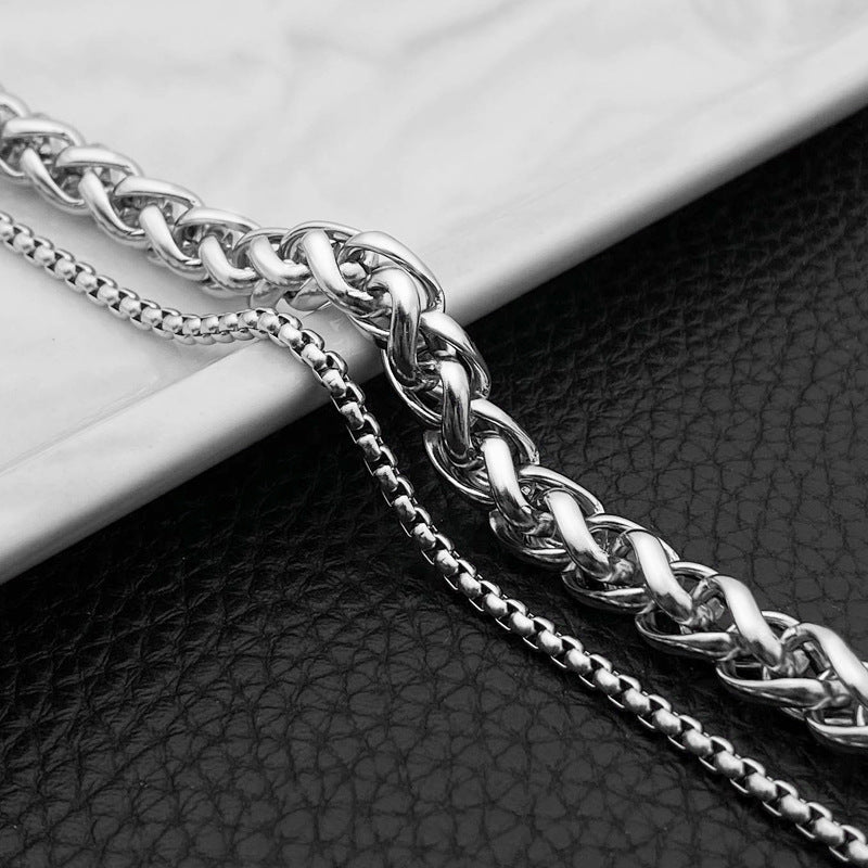 Men's Titanium Steel Keel Stitching Fashion Design Bracelets