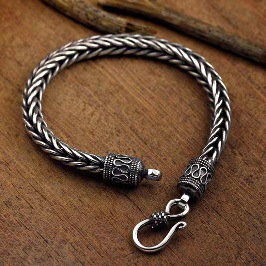 Keel Persönlichkeit für Herren, schlichtes Antik-Finish, trendige dominante Armbänder