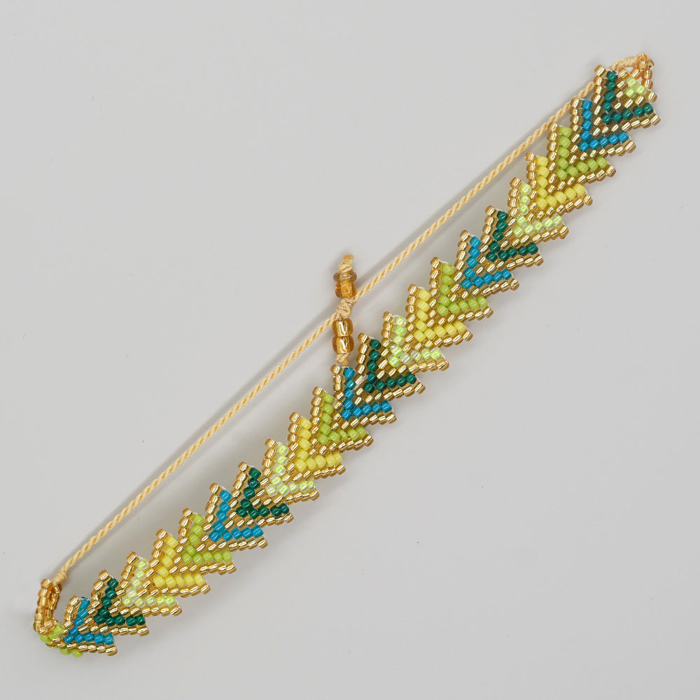 Women's Design Simple Style Bead Hand-woven Rainbow Bracelets