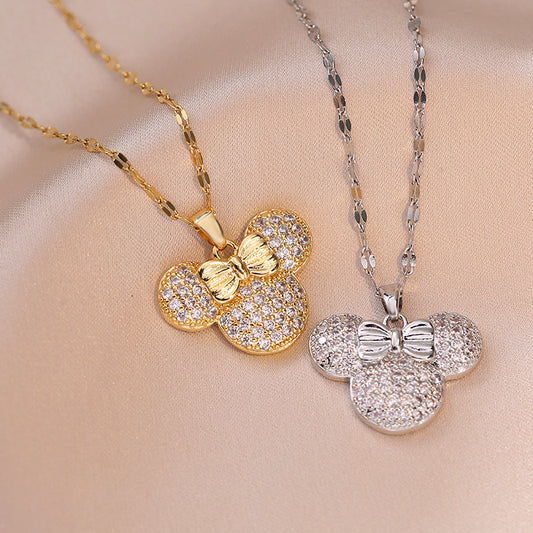 Women's Diamond Mickey Tide Simple Personality Exquisite Refined Necklaces