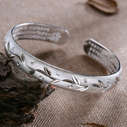 Women's Solid Open-end Polished Imperial Concubine Heart Sutra To Give Mom Bracelets