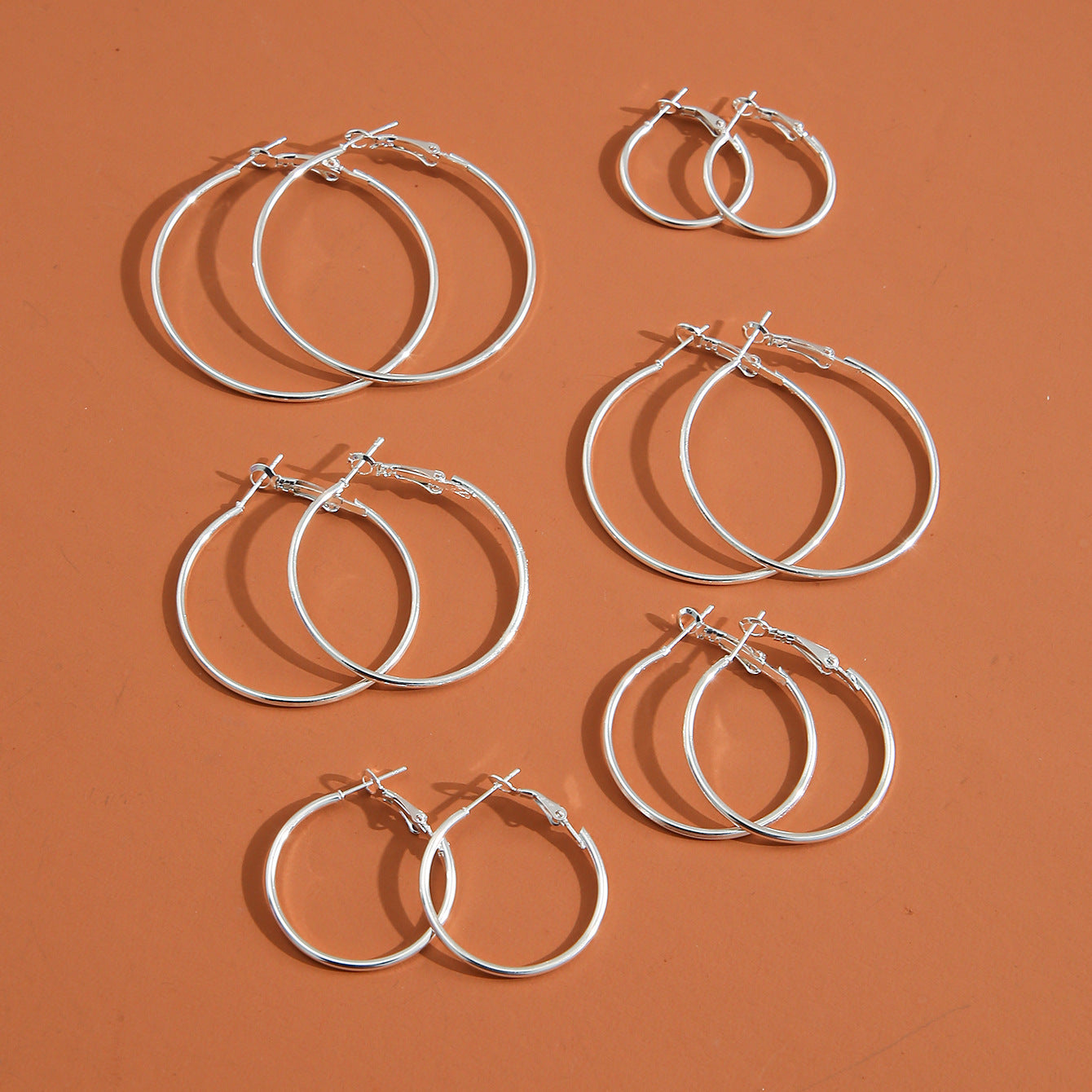 Rock Exaggerated And Personalized Combination Ear Loop Rings