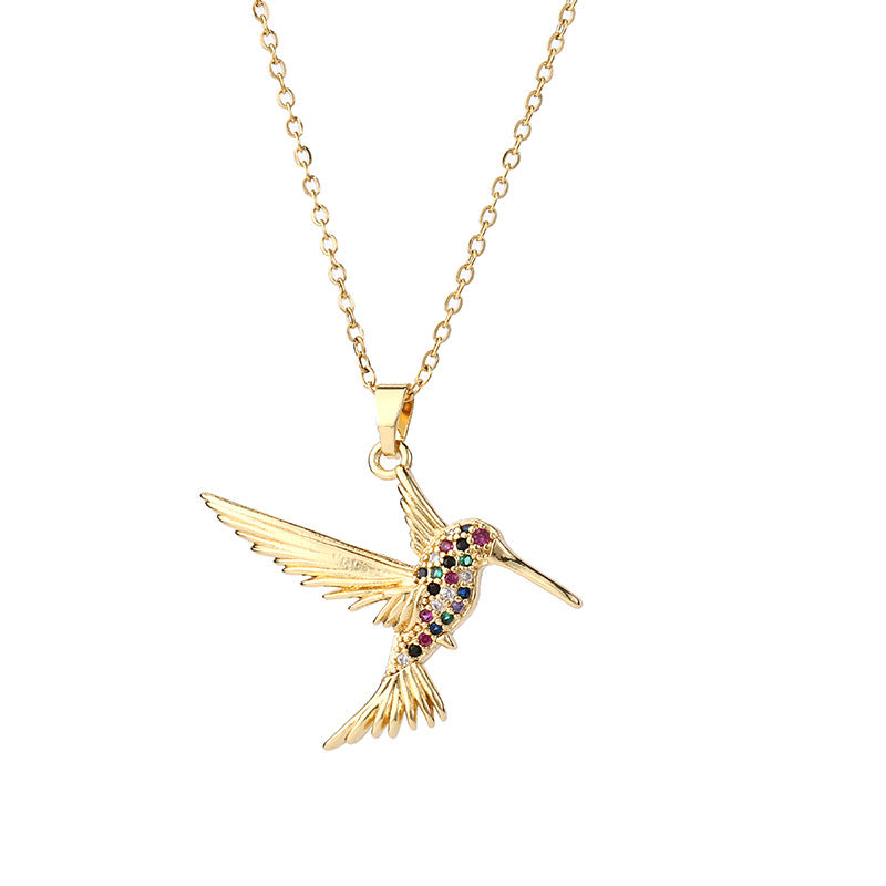 Innovative Personalized Bird Pendant Micro Inlaid Necklaces