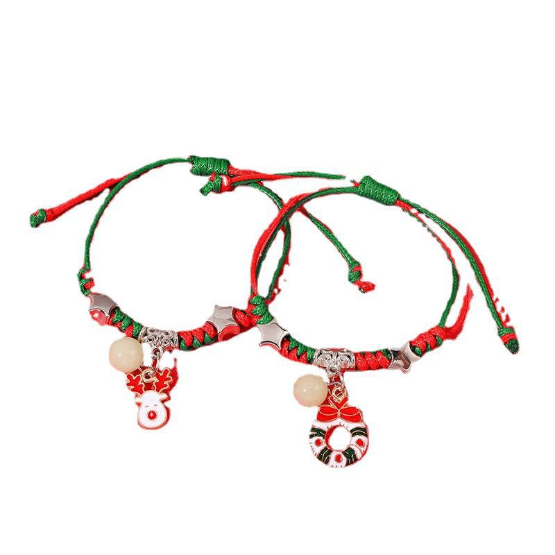 Bracelets de petite amie avec sangle de transport, Design de noël lumineux