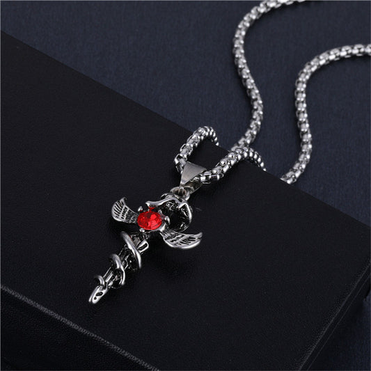 Python Sword Pendant Universal Personality Stainless Necklaces