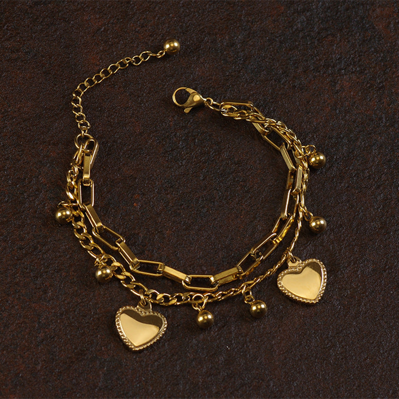 Heart Vintage Court Style Cold Wind Bracelets