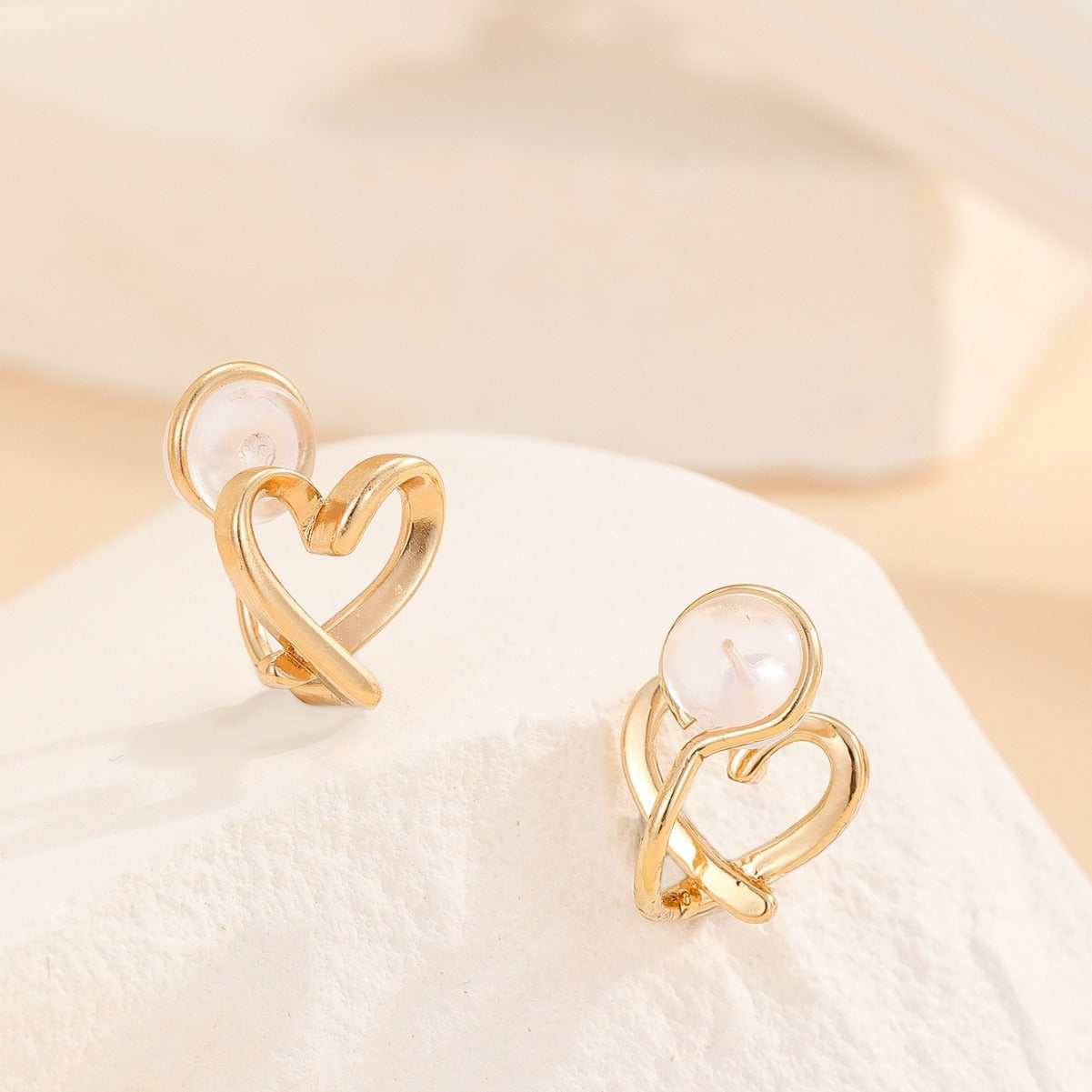 Silicone Heart Shape Simple High Class Elegant Ear Clip