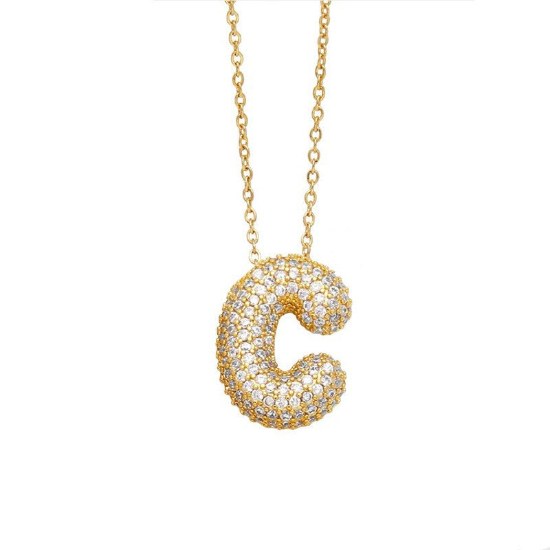 Bubble Balloon Letter English Female Graceful Pendants