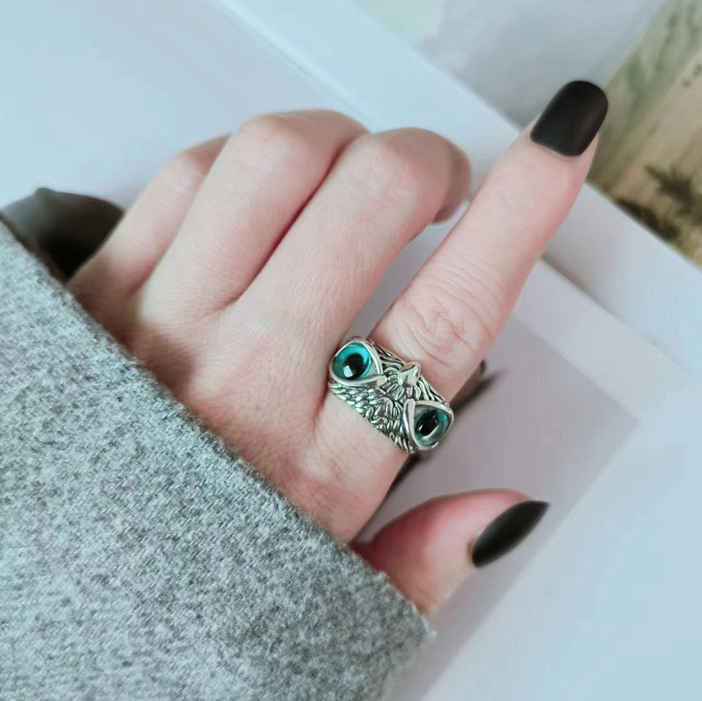 Women's & Men's & Eye Owl And Can Wear Open Adjustable Rings