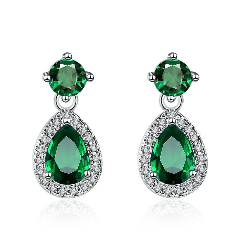 Women's Fashion Personality Water Drop Zircon For Earrings