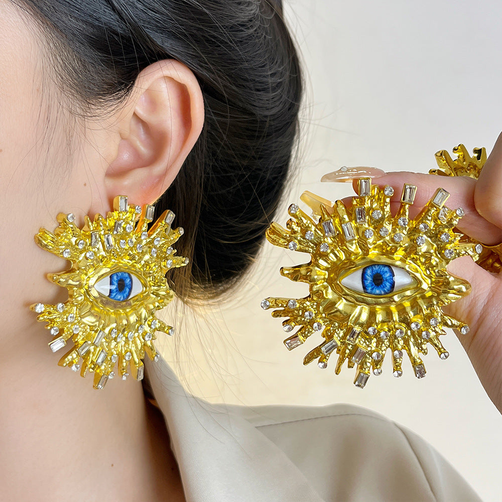 Personalized Eye Retro Three-dimensional Evil Eyes Earrings