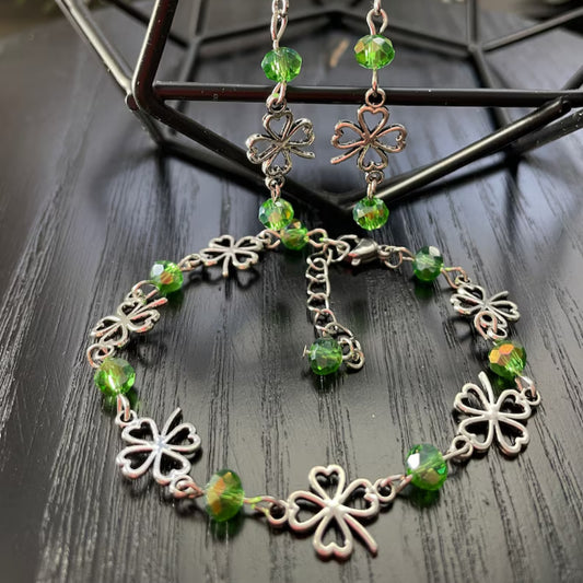 Green Lucky Four-leaf Clover St. Day Gift Light Luxury Bracelets