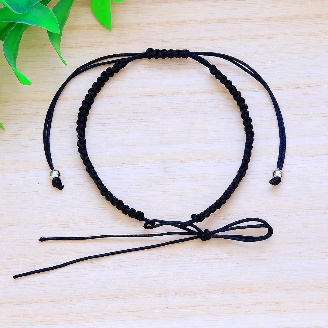 Rope Life Jade Thread Woven Flat Knot Carrying Strap Beads Bracelets