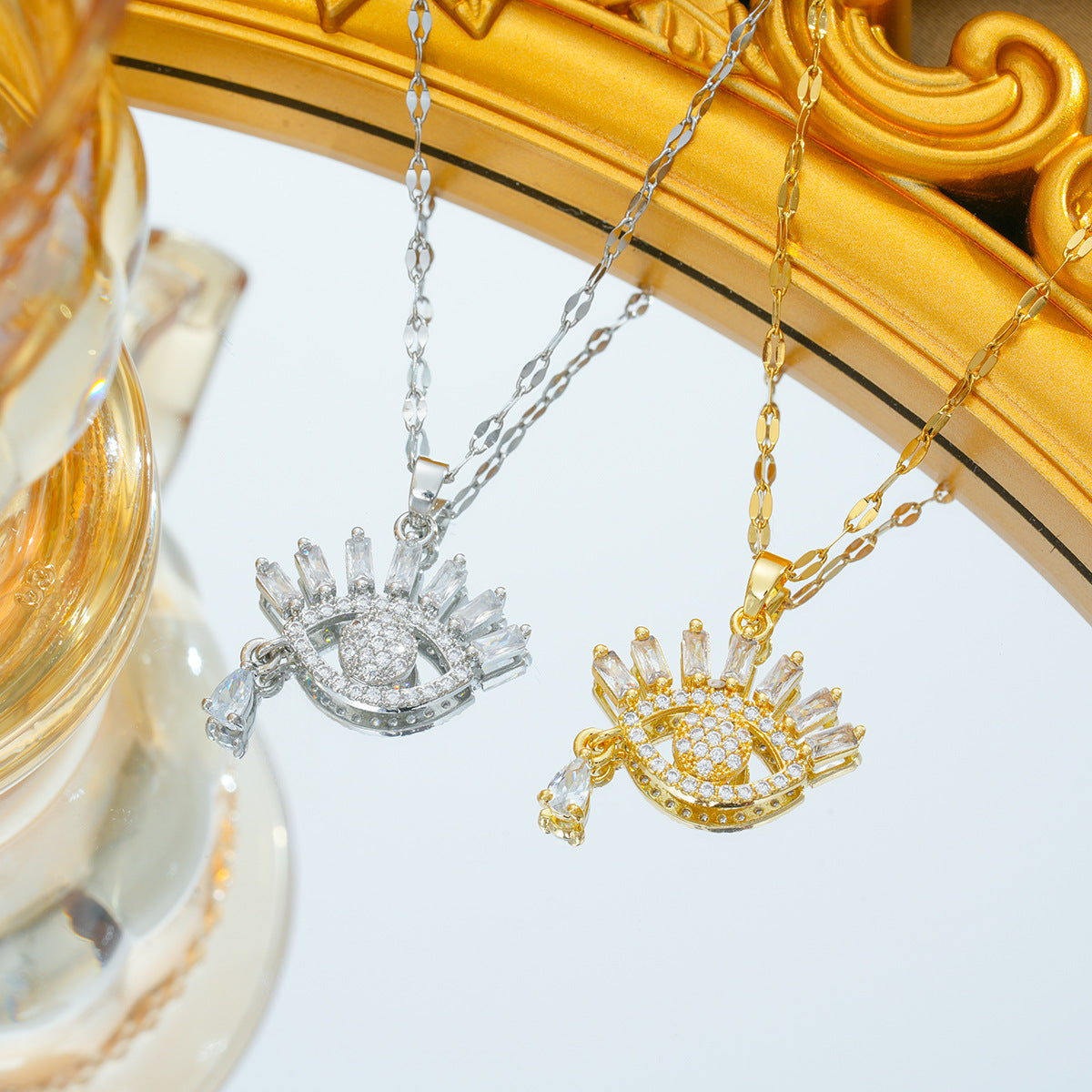 Zircon Devil's Eye Light Luxury Minority Elegant Female Necklaces