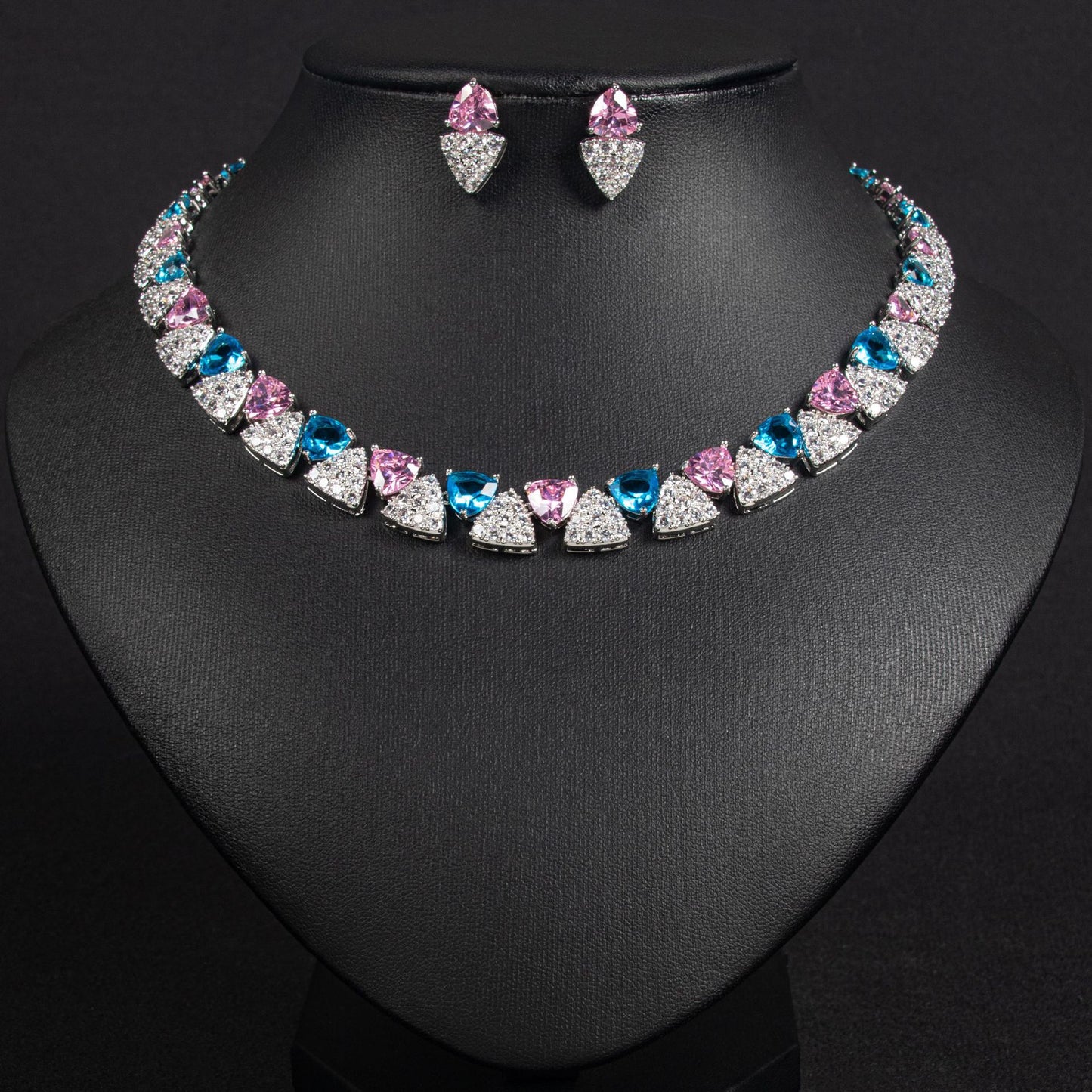 Geometry Pattern Triangle Trendy Design Versatile Jewelry Set