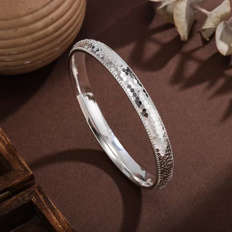 Hot Plated Loach Back Mush Ice Flash Dragon Scale Solid Bracelets