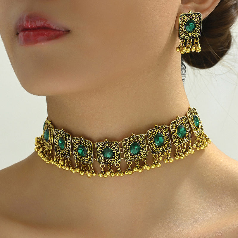 Indian Ethnic Style Vintage Gemstone Beads 2 Necklaces