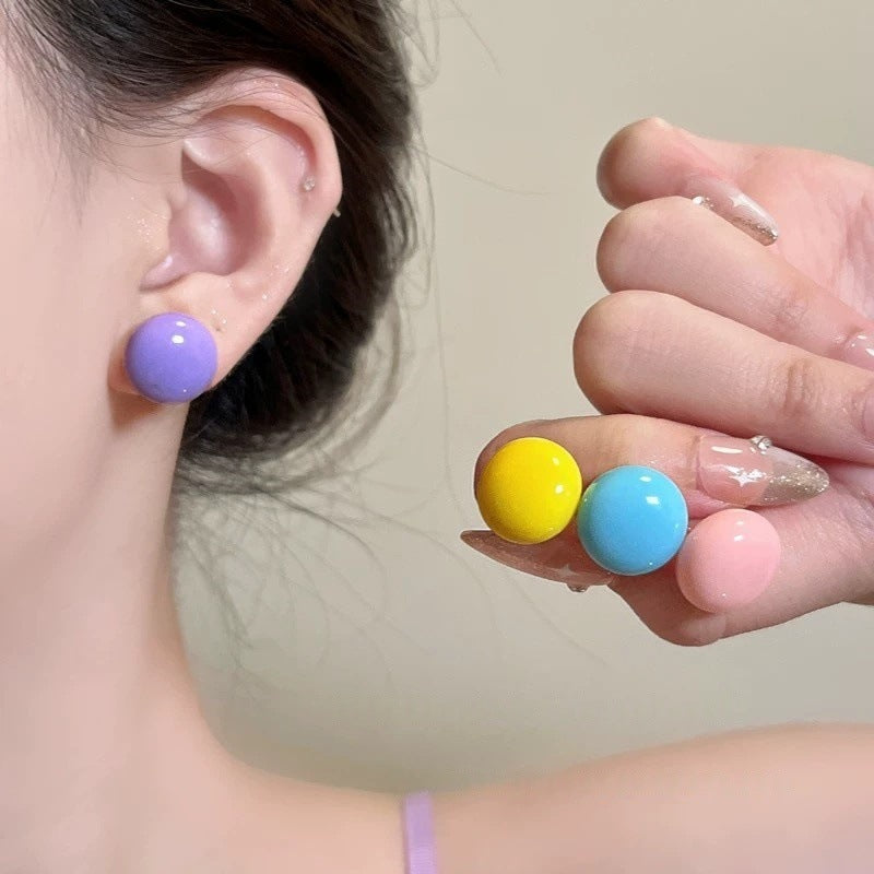 Color Candy Steamed Bread Ear Female High-grade Sweet Rings