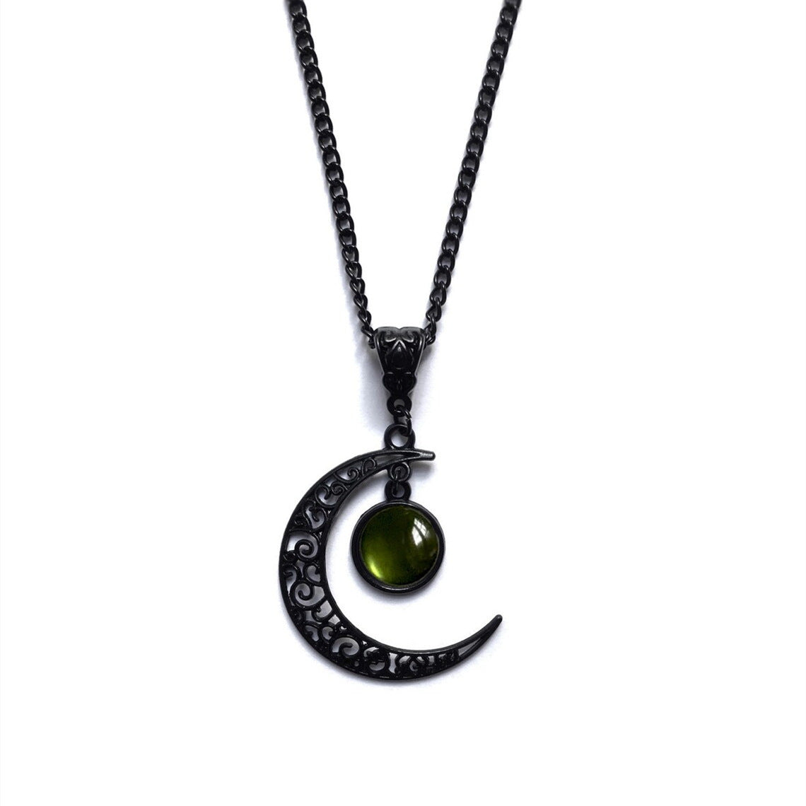 Unique Comfortable Punk Goth Moon Pendant Necklaces