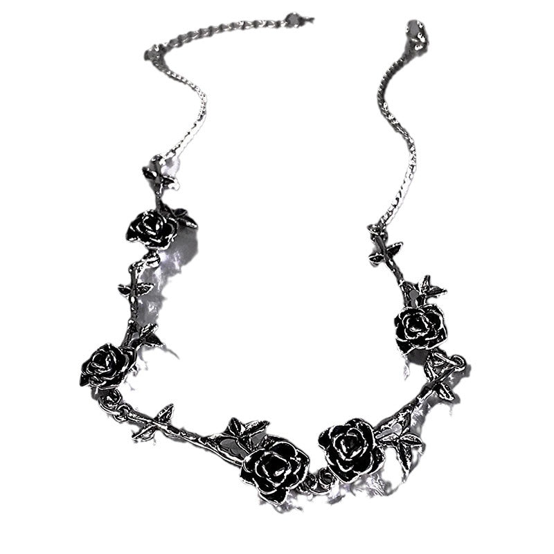 Women's & Men's Style Thorn Rose Retro Distressed Clavicle Chain Niche Necklace