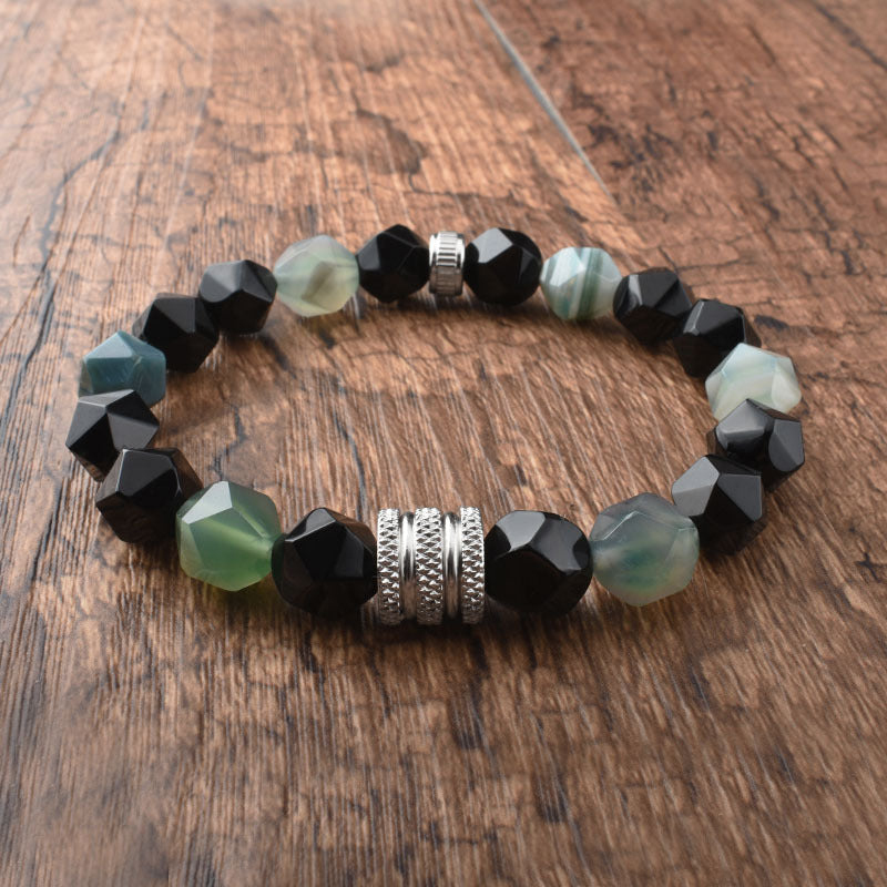 Bracelets de niche fins en agate mixte pour hommes, ornement de mode