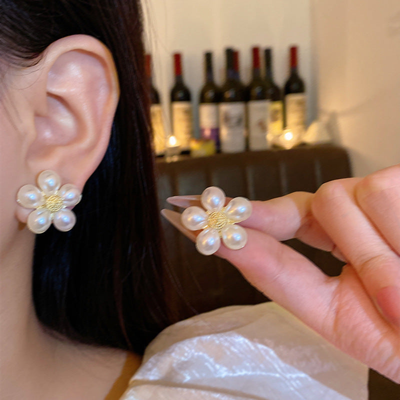 Women's Vacation Style Super Fairy Sweet Flower Seaside Colorful Little Wild Earrings
