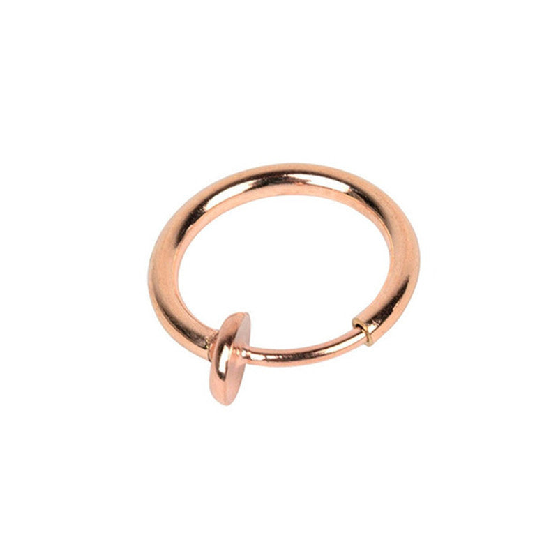 Unisex Pseudo Elastic Clip-on Round Spring Earrings