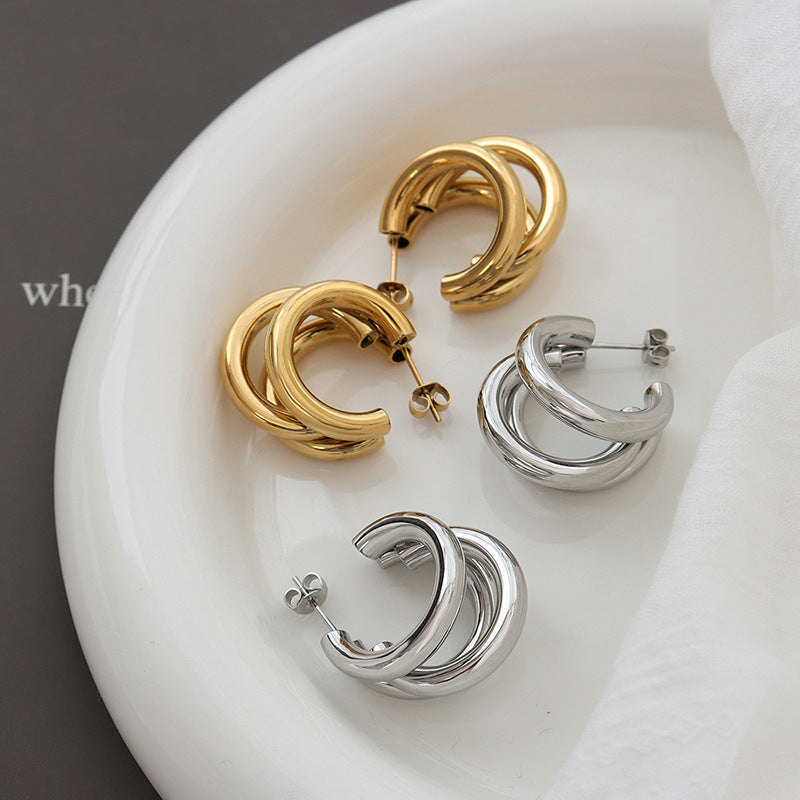 Summer Accessories Personalized Trendy Shaped Hollow Earrings